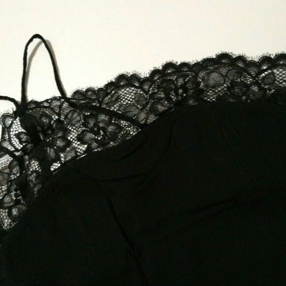 Free People Premonitions Mini Slip Dress XS Black Lace Trim One Shoulder Bodycon - Picture 10 of 16